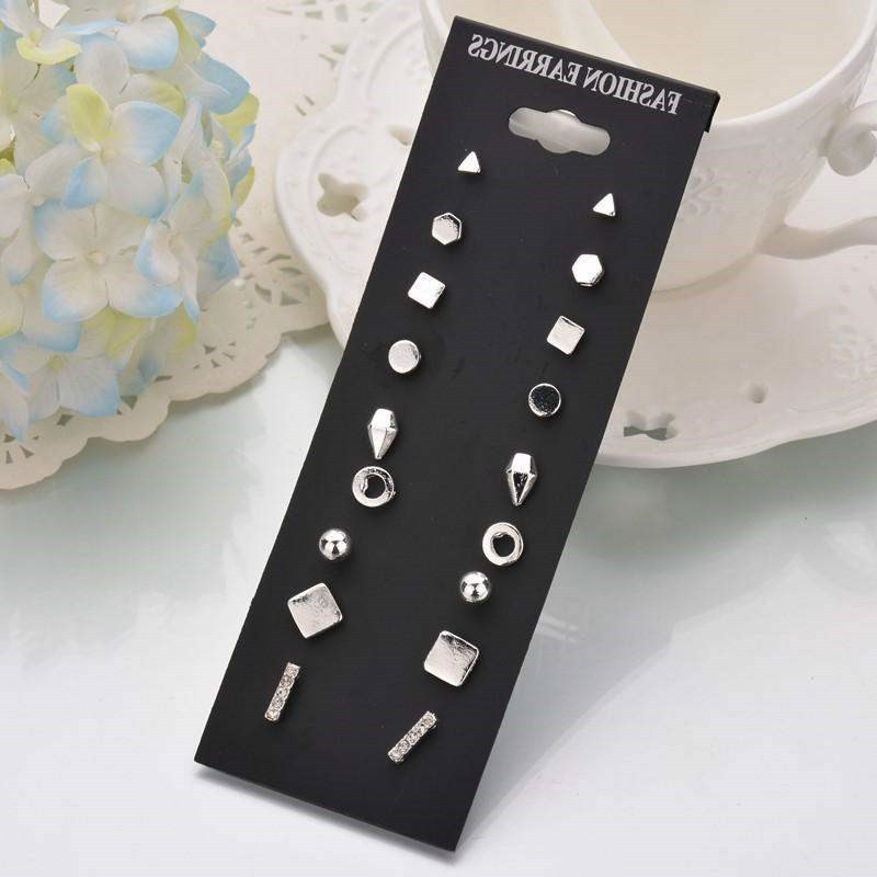 Pearl zircon earrings set