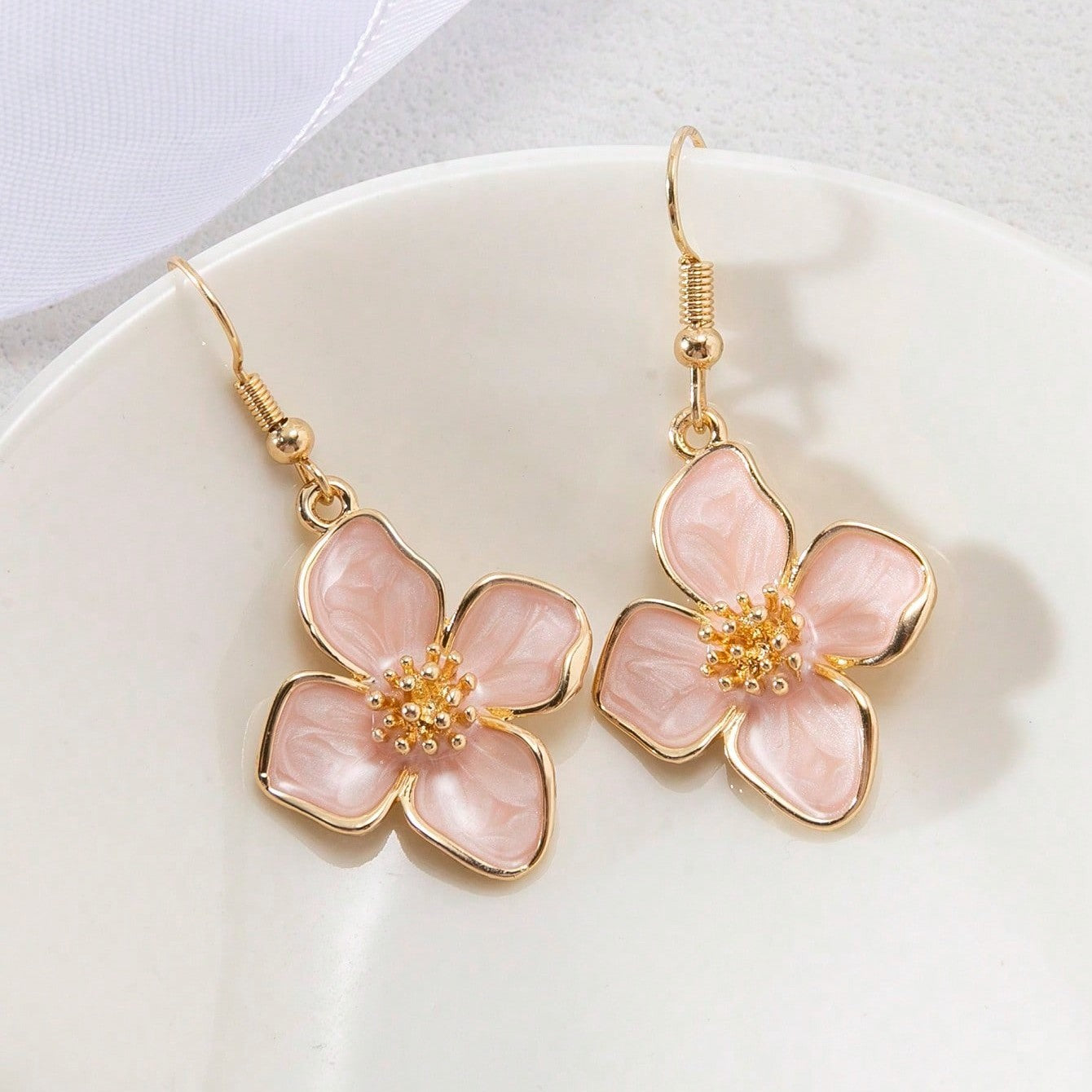 Vacation Camellia Earrings Plants Flowers