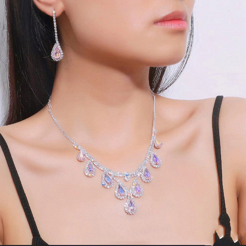 Women's Fashionable And Versatile Crystal Necklace Set