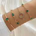Diamond Bracelet Suit Rhinestone Chain Bracelet Four-piece Set For Women