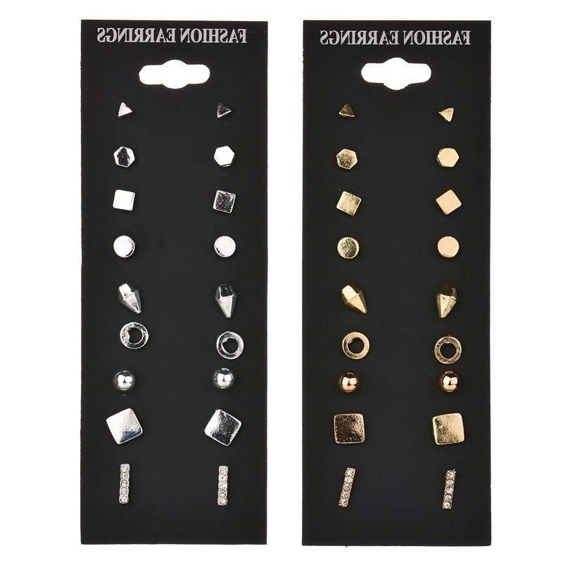 Pearl zircon earrings set